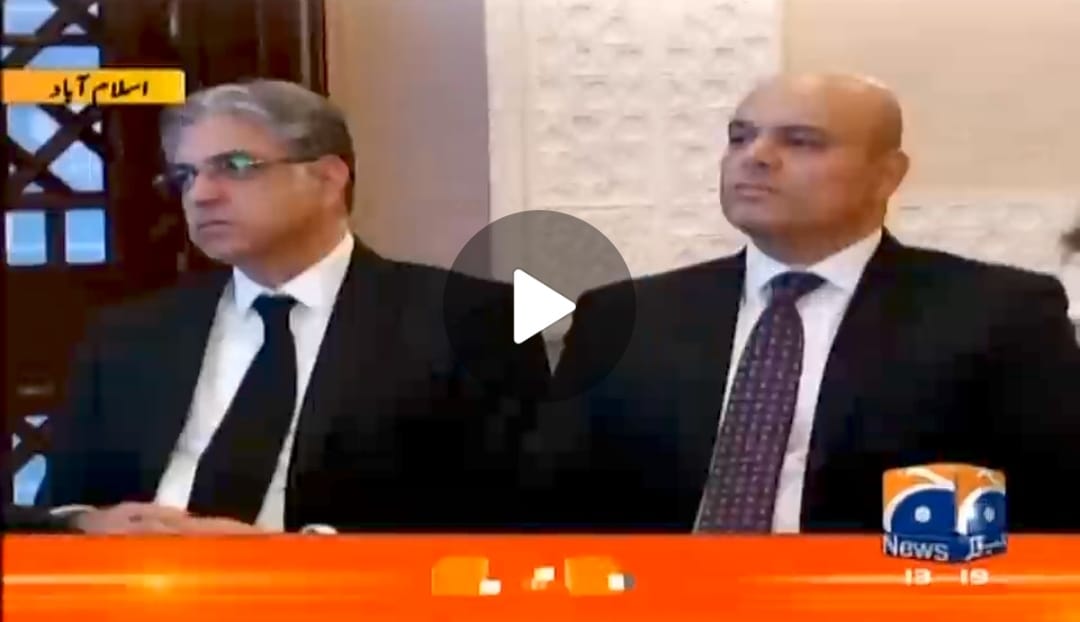 Sultan Mazhar Sher Khan, left, in a television interview, Islamabad